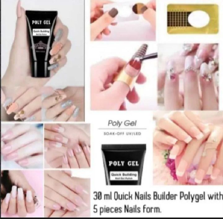 Polygel for Nail Art 15ml/30ml with 5 Nail Shapers Poly Gel  for Nail Extensions