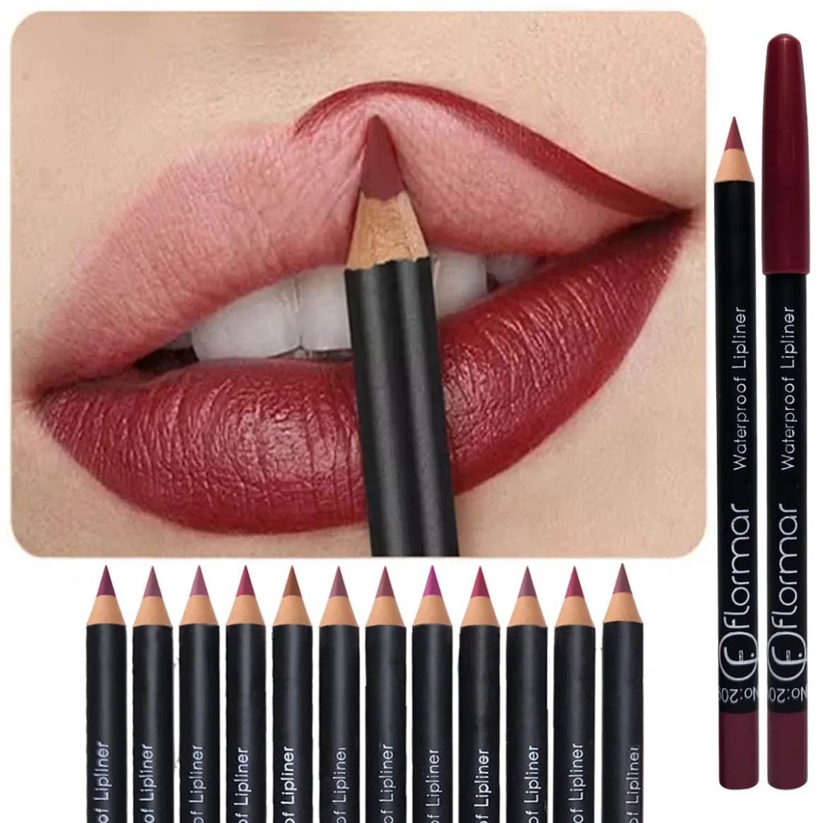 12 Color Matte Waterproof Lip Liner Pencil Set – Long Lasting, Smudge-Proof Lip Definition