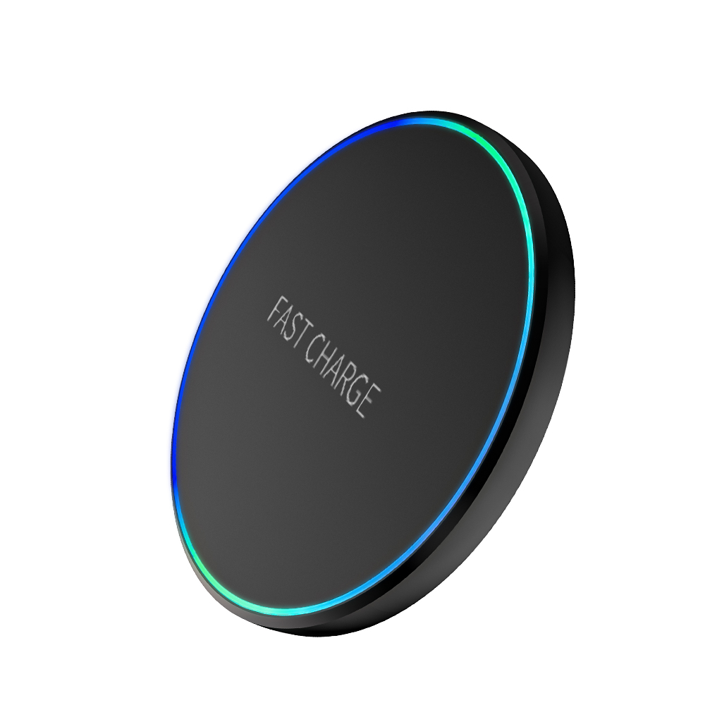 Mini Fast Wireless Charger Pad For iPhone 17 16 15 14 13 11 Pro Max Induction LED Light Charging Station For