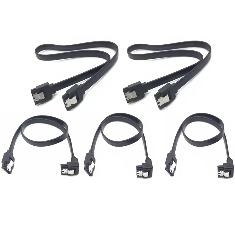 Cable 90 Degree SATA Cable SATA III 6Gbps Right Angle Data Cable for SSD, HDD, CD/DVD Drives, Hard Drive, Gaming PC, Desktop