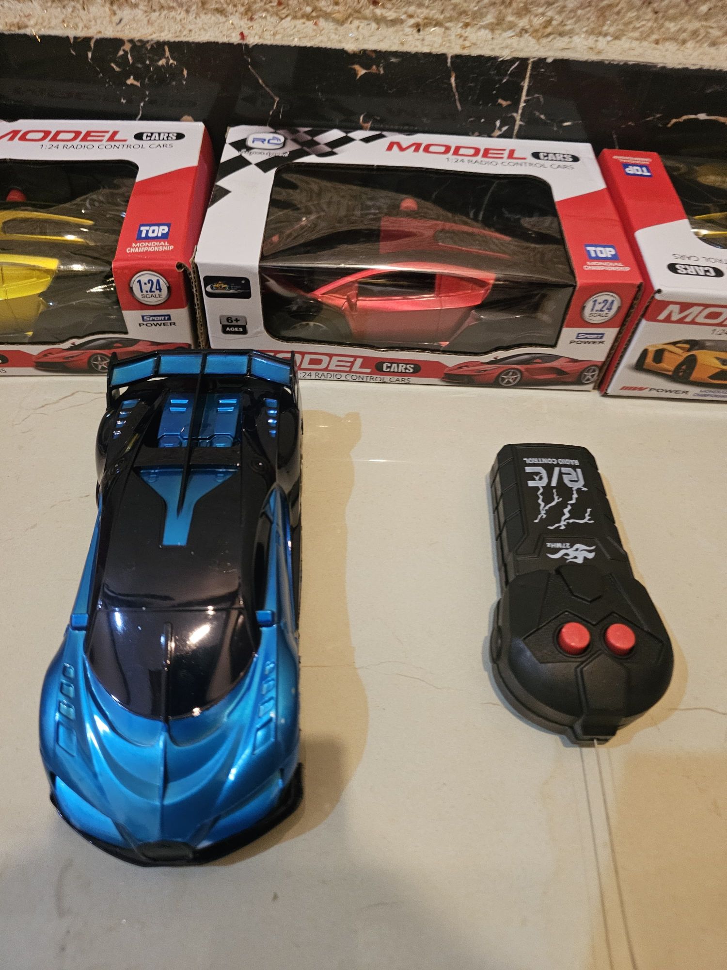 Bugatti Style RC Car 27MHz Radio Control Toy | High Speed Remote Control Racing Car for Kids | Blue