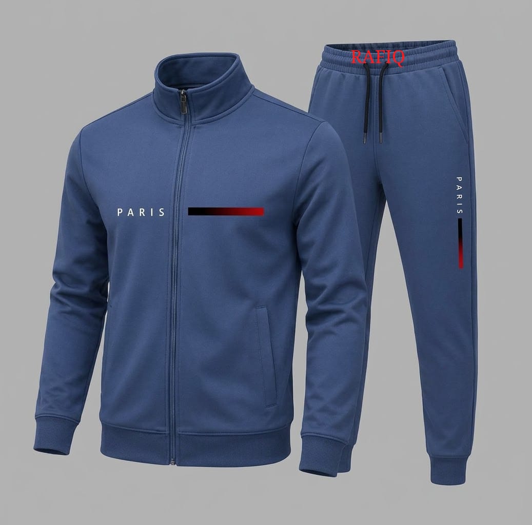 TRENDY FASHION WINTER ELLEGANT  ZIPPER TRACKSUIT PRINTED T SHIRT AND TROUSER NEW ARRIVALS  GYM SPORTS OUTDOORS CASUAL WEAR T SHIRT TRACK SUIT FOR MEN AT 3 BRO GARMENTS/WINTER ZIPPER TRACKSUIT FOR MEN/WINTER CLOTHES FOR MEN/OUTFIT FOR MEN