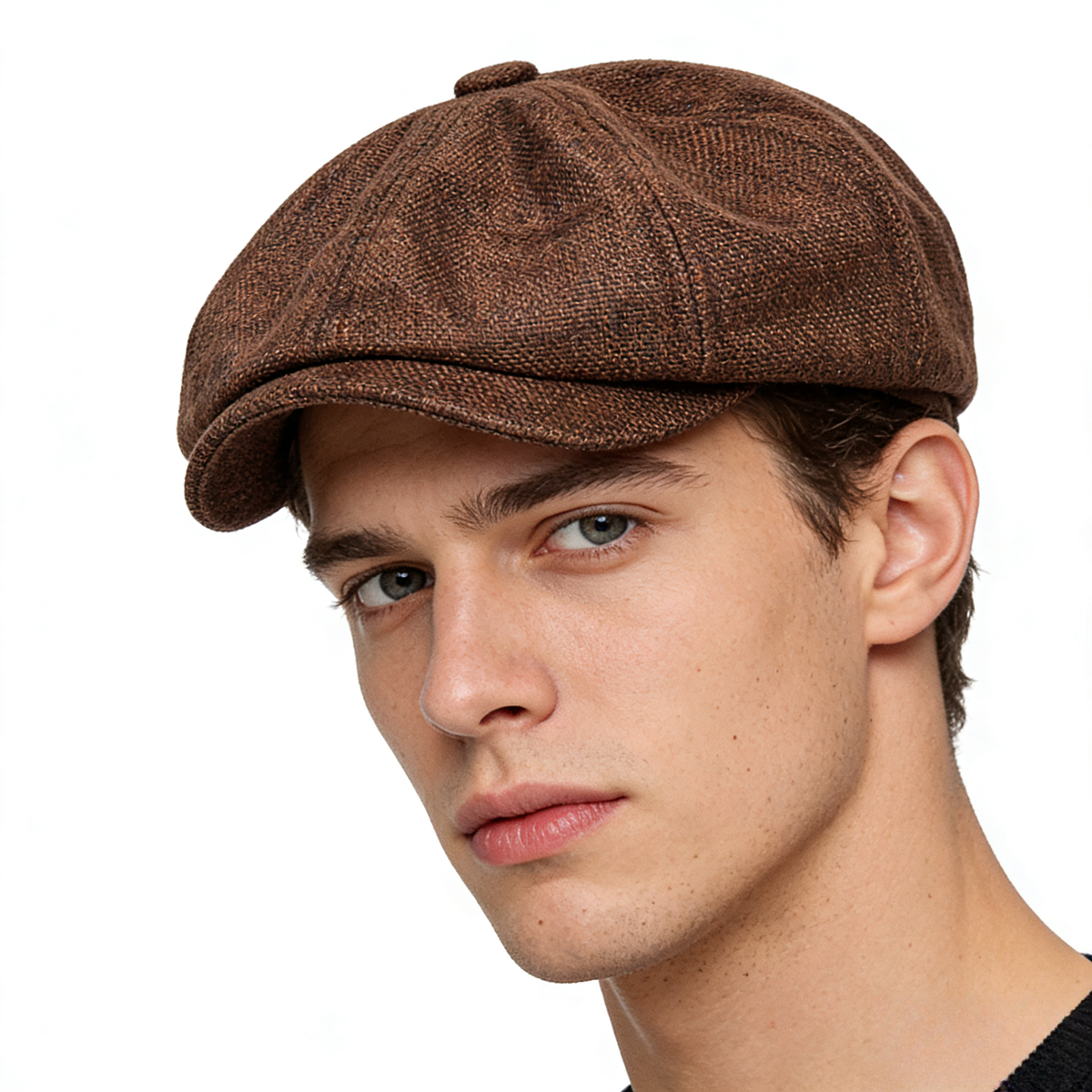 New Unisex Summer Beret Cap For Women Patchwork Linen Octagonal Cap For Men Breathable Casual Vintage Forword Visor Hat 