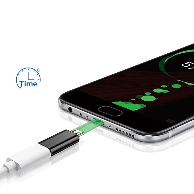 Type-C To Micro-USB Data Adapter Converter High Quality Aluminum Frame , Female Micro USB to USB 3.1 Type C Male Adapter Converter Connector For Phone Charging And Data Transfer