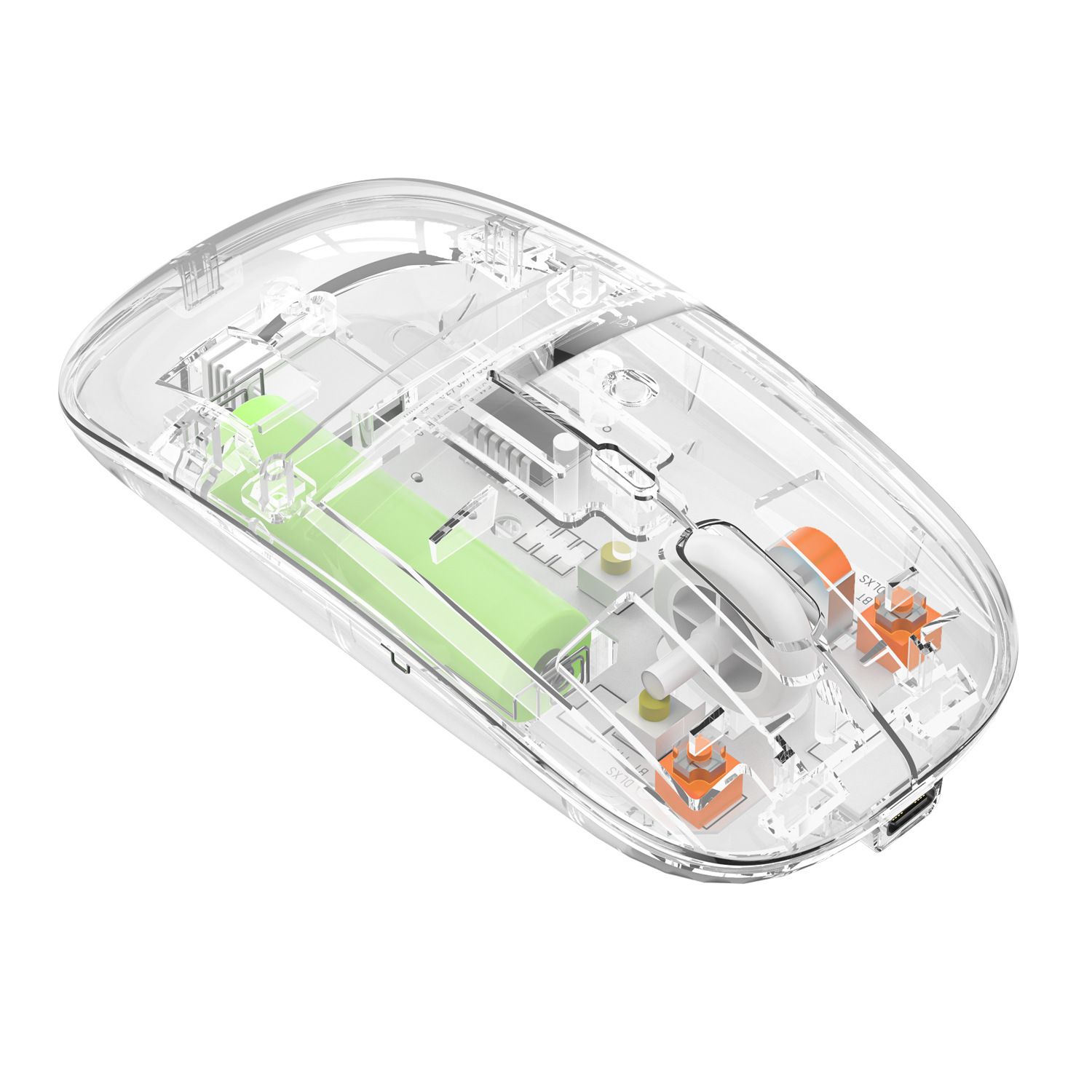 2.4GHz Wireless + Bluetooth  Mouse, Multi-Device Dual Mode Slim Rechargeable Silent Click Buttons Wireless Bluetooth Mouse 3 Adjustable DPI