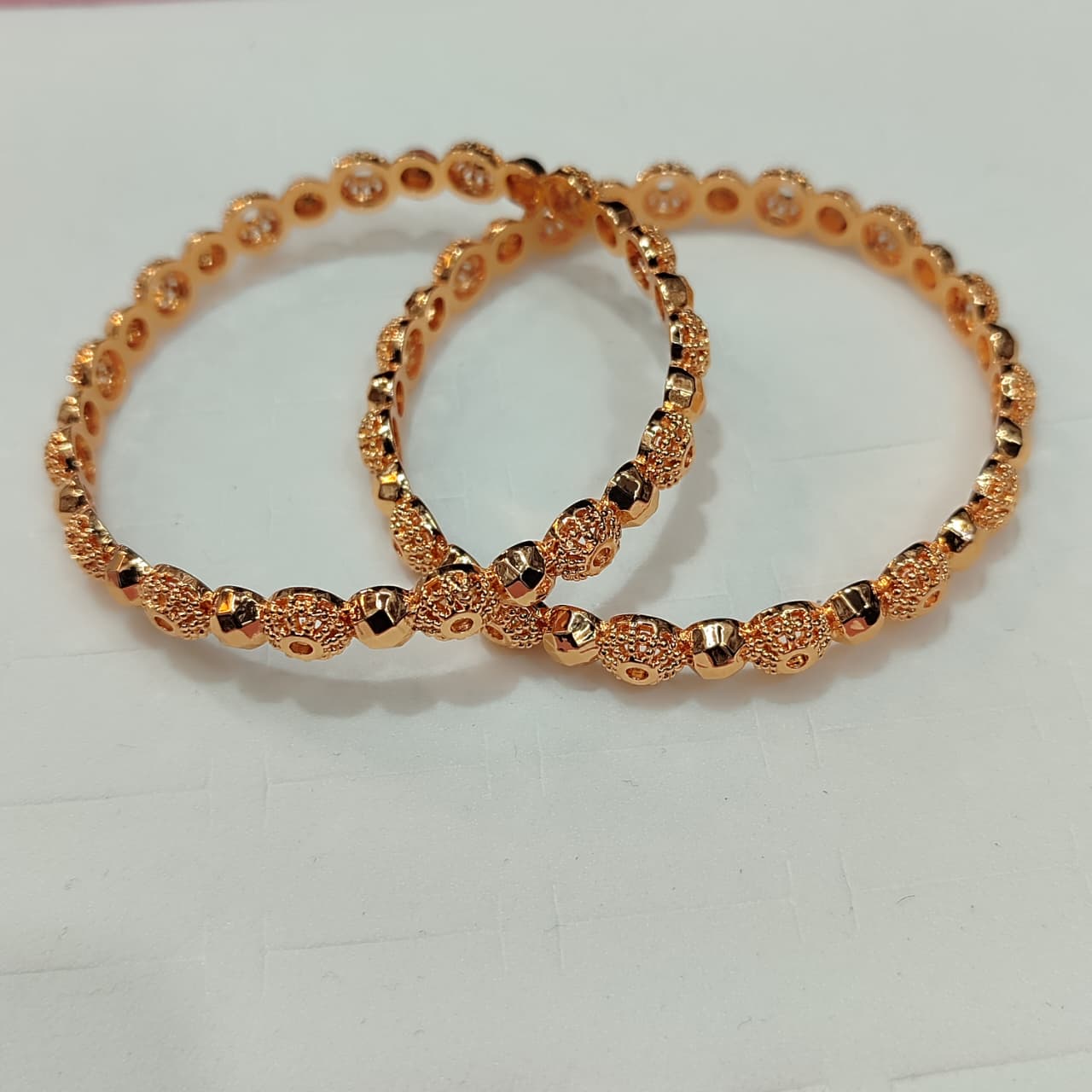 Gold Polish Premium Quality Lock System Bracelets Bangles For Women & Girls Holiday Gifts Party Wedding Bridal Jewelry