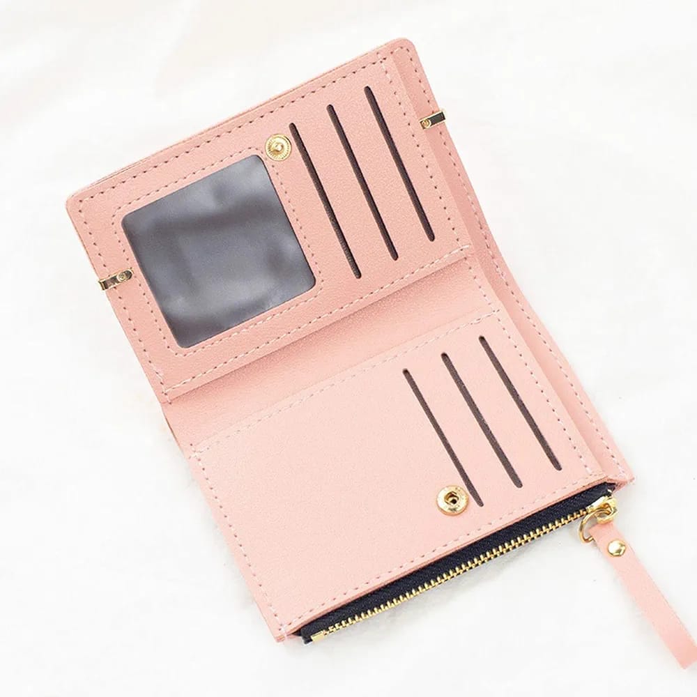 Forever Young Mini Double Heart Wallet For Ladies