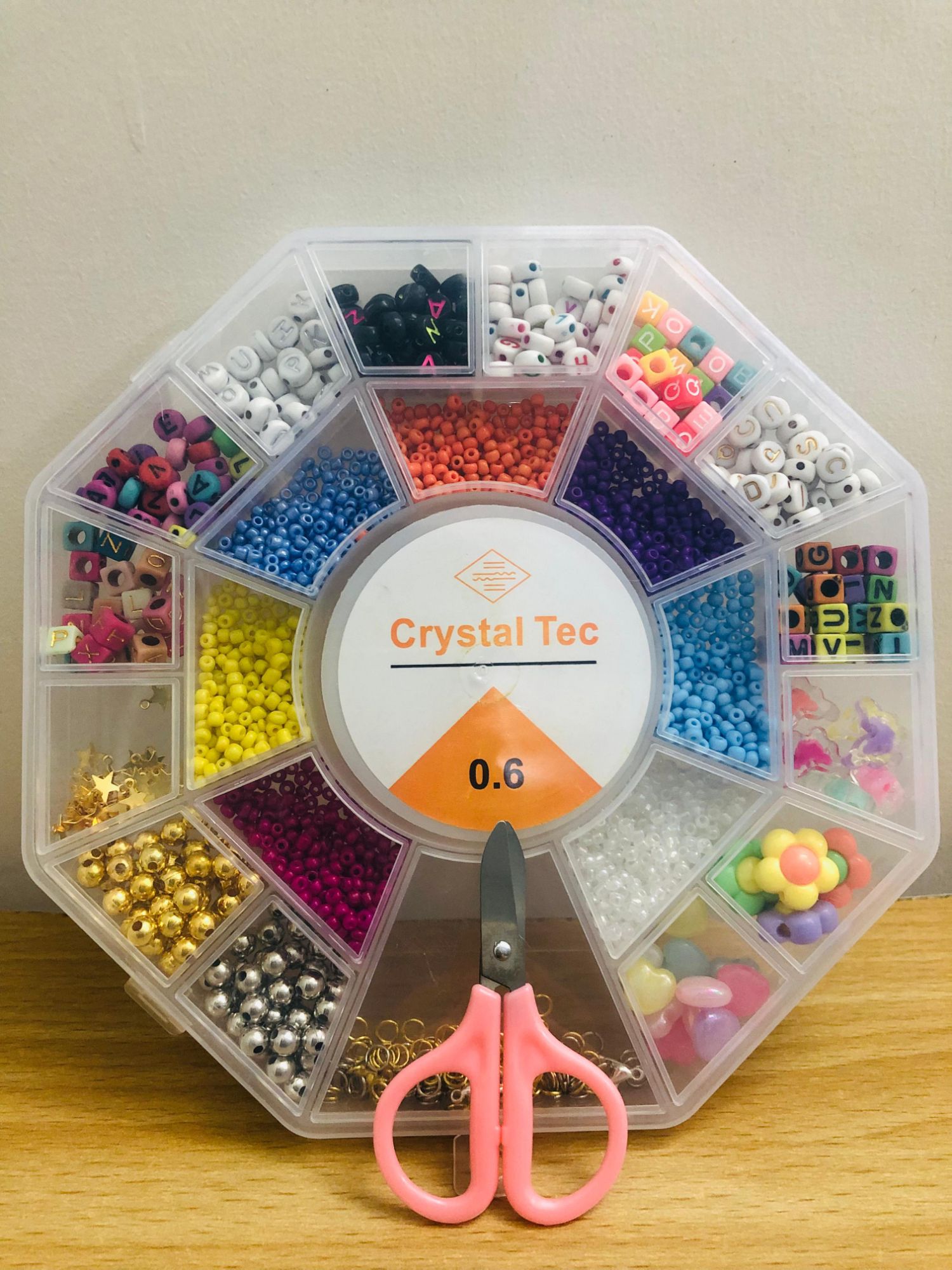 DIY Beads Multi Box with thread tag & Scissor