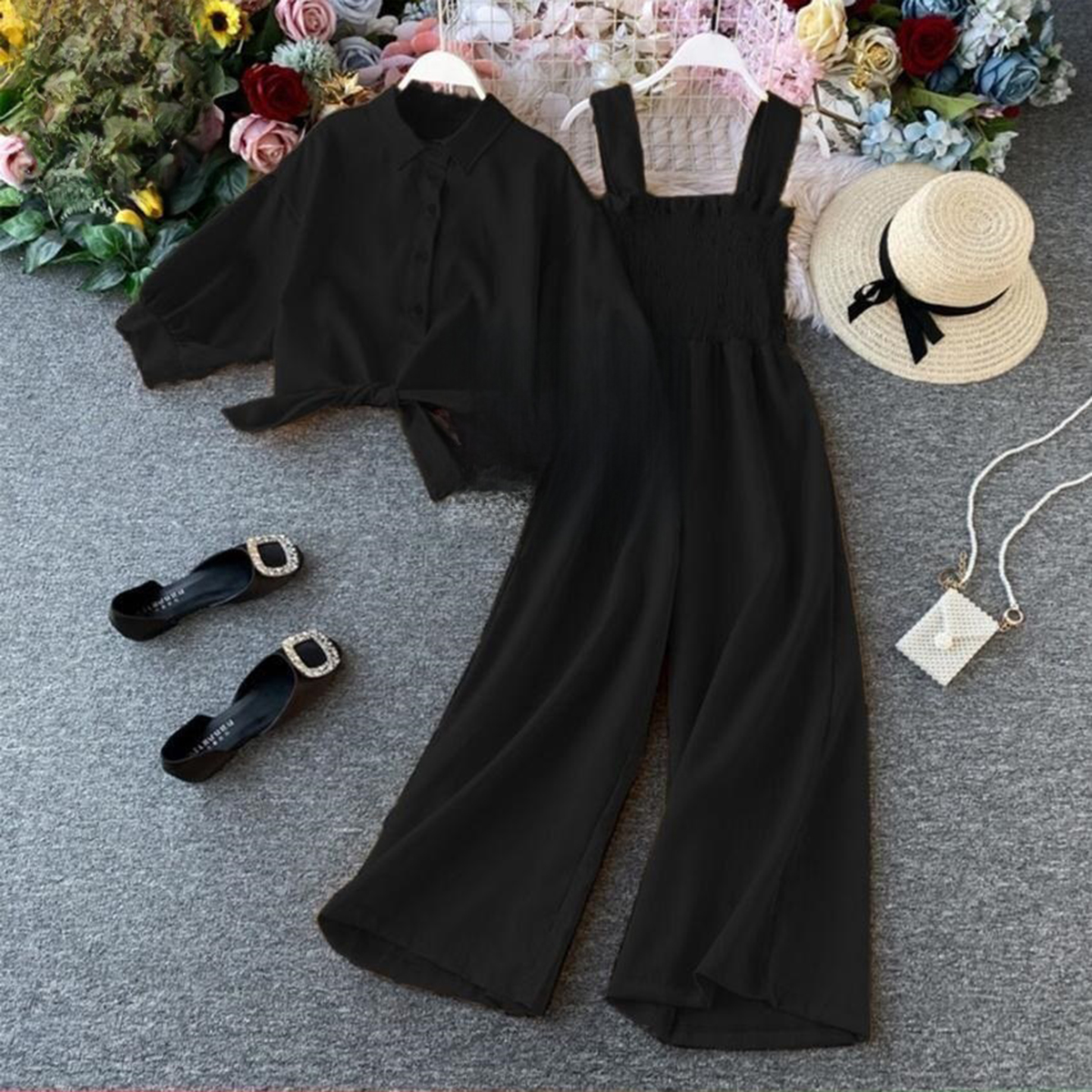 Paristaan Stitched Stylish Western Wear Jumpsuit 2Pc Dress For Women and Girls