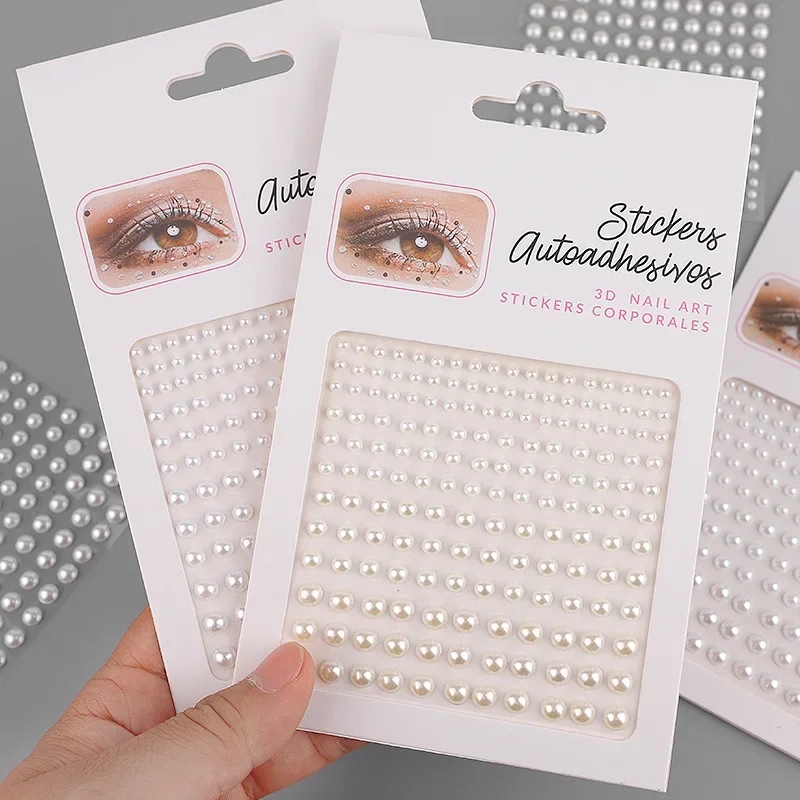 Adhesive Stickers For Hair Styling Bridal Party And Wedding Extension Hair Decor Stickers For Women And Girls Self Adhesive PVC Crystal Beads Hair Jewelry Bridal Hair Accessories Reusable Hair Decoration Tools
