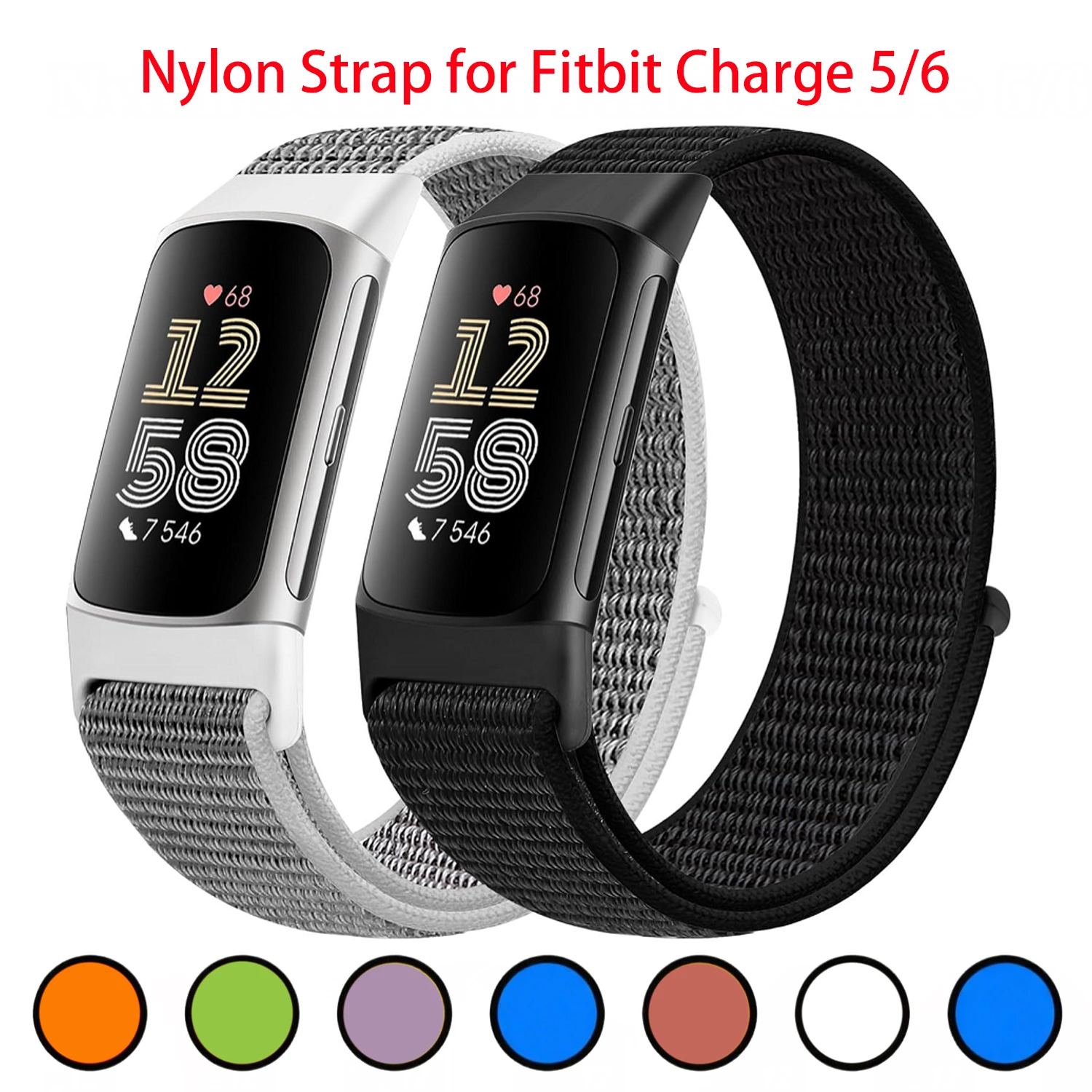 Nylon Strap for  Charge 6/5 Smart Watch Sports Nylon Weave Loop Bracelet Wristband Pulsera Correa for  Charge 6 Band