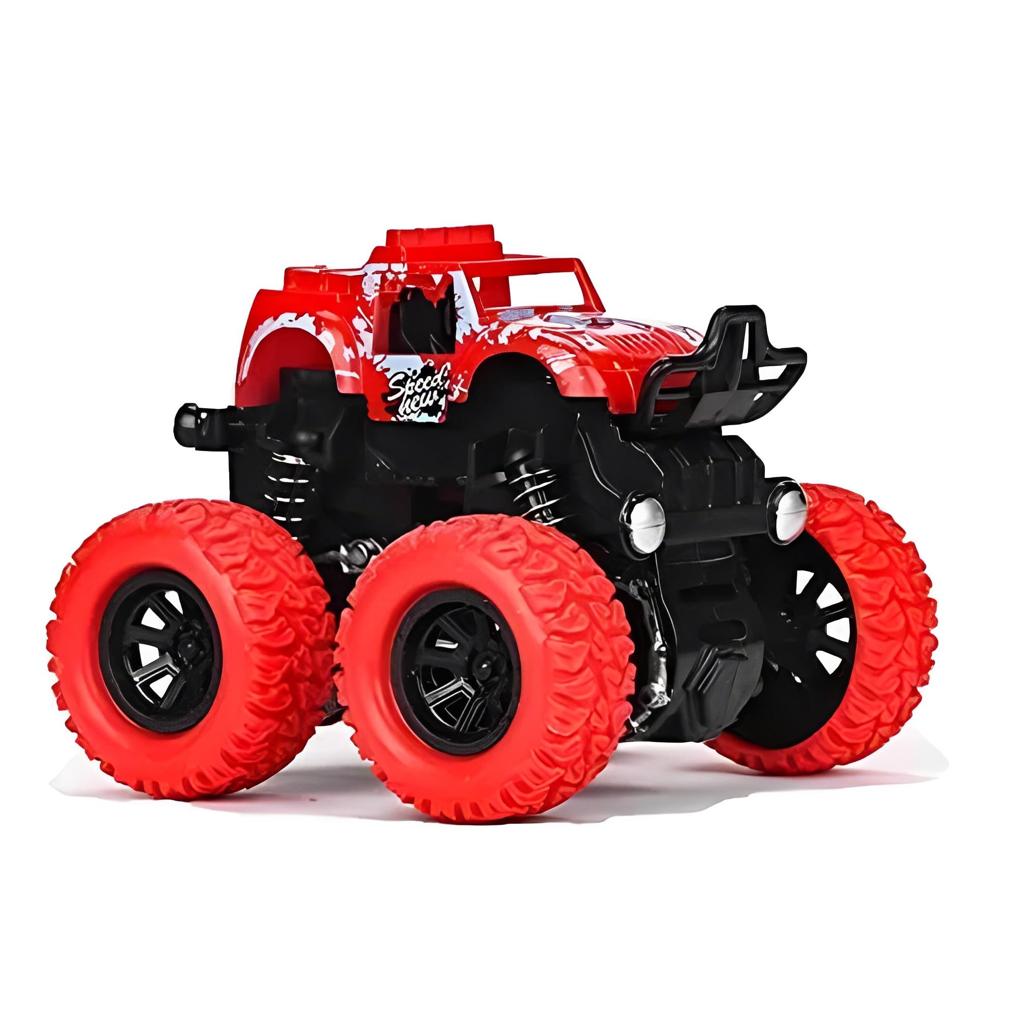 Friction Powered Monster Truck Toy, Push & Go 4WD Off-Road Car for Kids, Amazing Stunts, All-Terrain Grip, Vibrant Colors, for Boys & Girls, Birthday, Fun Play
