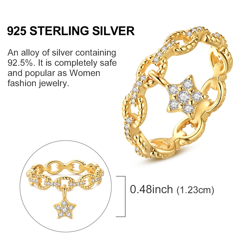 Original 925 Silver Ring Sparking Infinite Love Starry Night Rings For Women Girls Jewelry Birthday Anniversary Engagement 