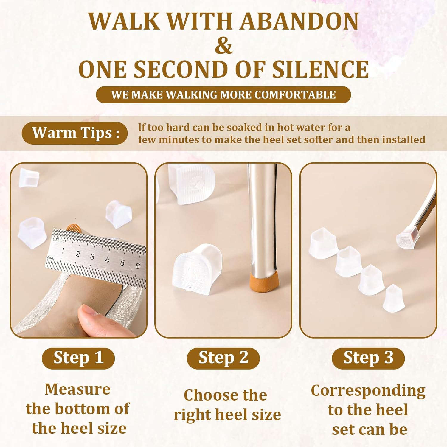 2/5/10Pairs Silicone Heel Protectors Stoppers Latin Stiletto Dancing Cover Antislip High Heeler Bridal Wedding Shoes Accessories