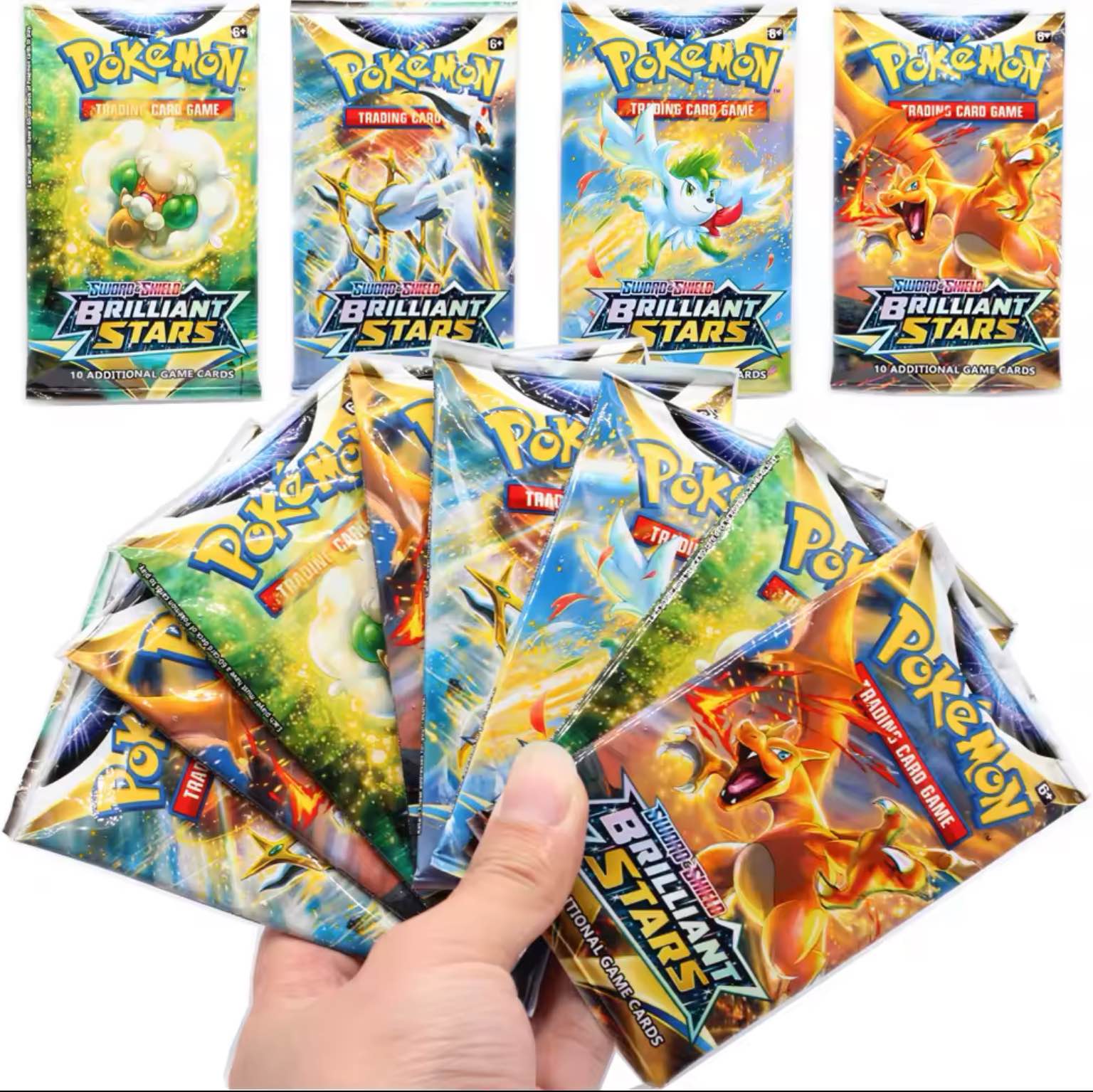 36-40 PCS Pokemon Cards GX EX Vmax Sun Moon Brilliant Stars Game Card Booster Pack Collection Transaction Card Kids Toys