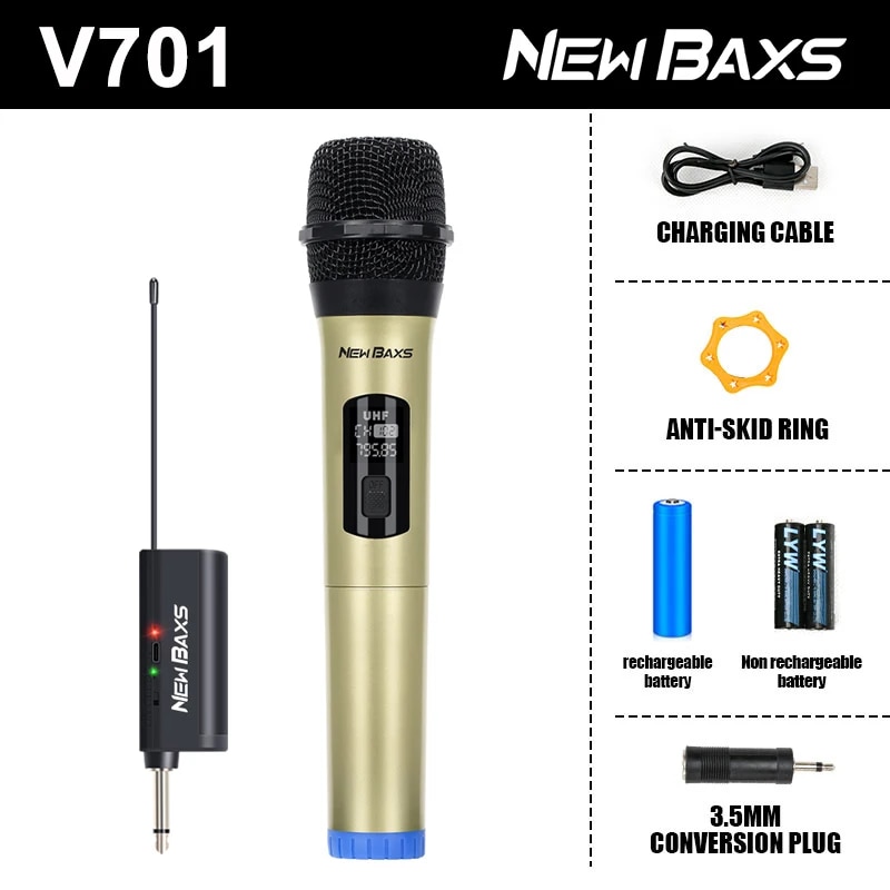 Wireless Microphone Dynamic Handheld Microphones Karaoke Microphone Mic ...