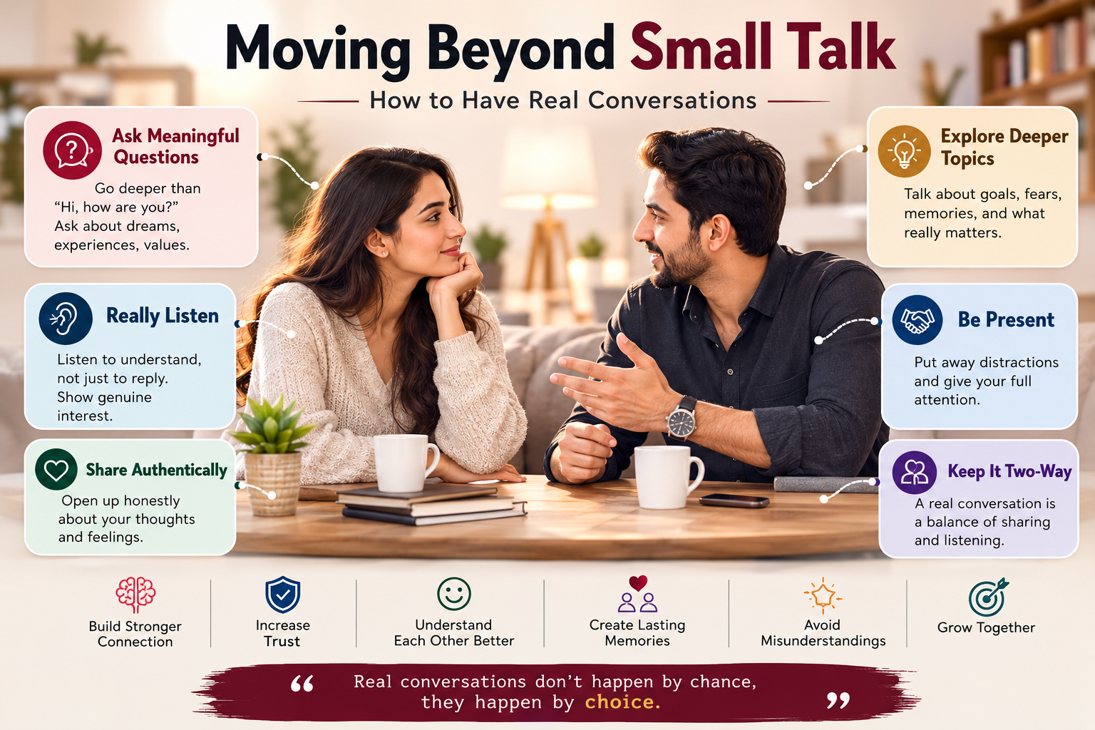 How to Build a Marriage That Actually Lasts - Couple having a real conversation