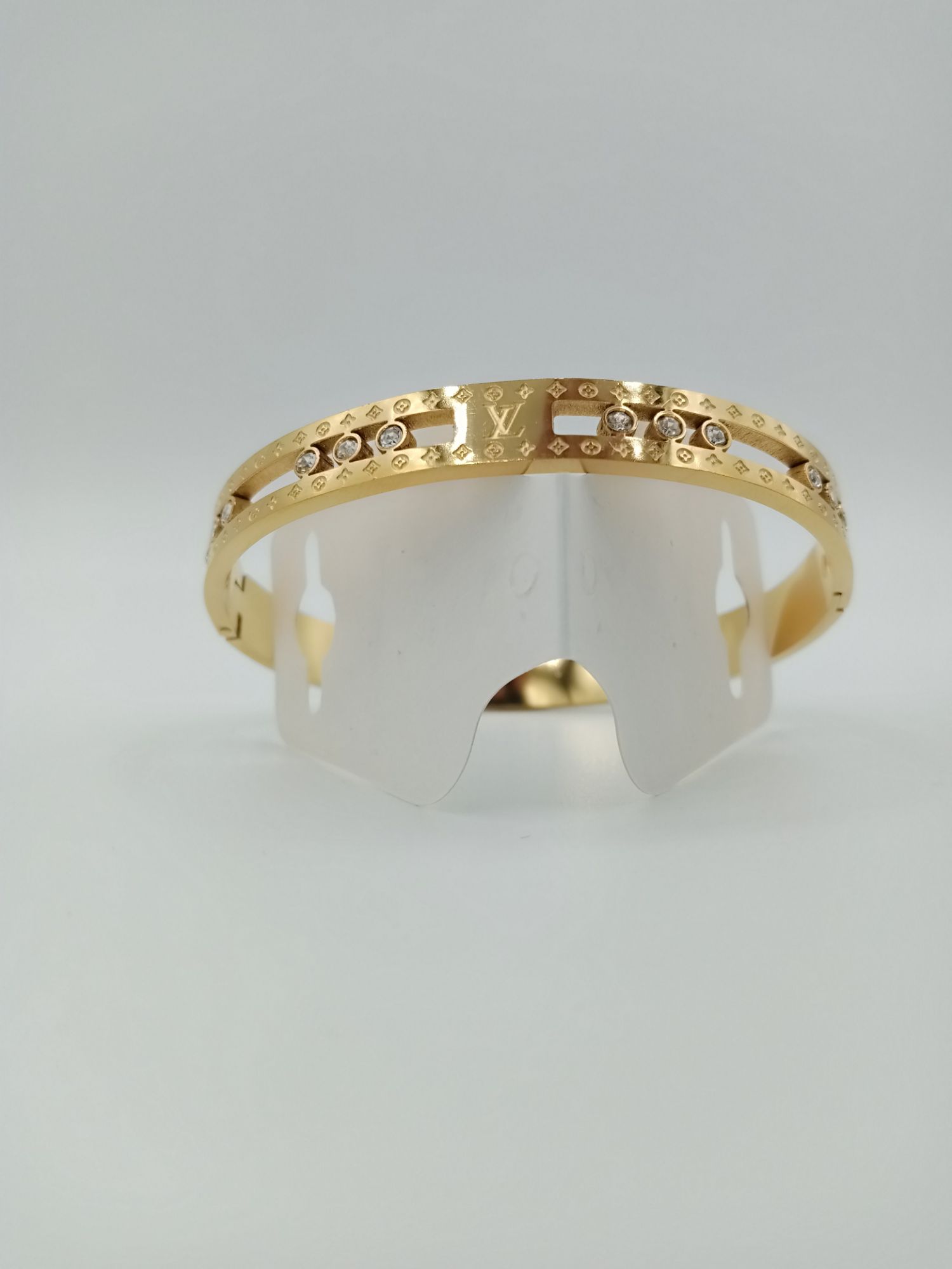 Louis Vuitton Gold Nanogram Cuff Golden Metal Gold-plated ref