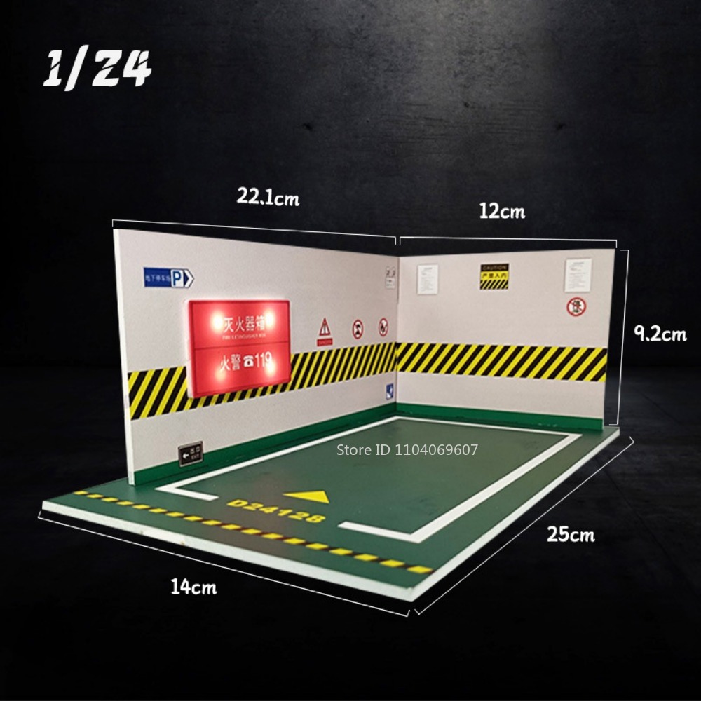 1:32 1:24 Scale PVC Material Light Alloy Diecast Model Toy Car Parking Lot Hight Simulation Underground Building Models 