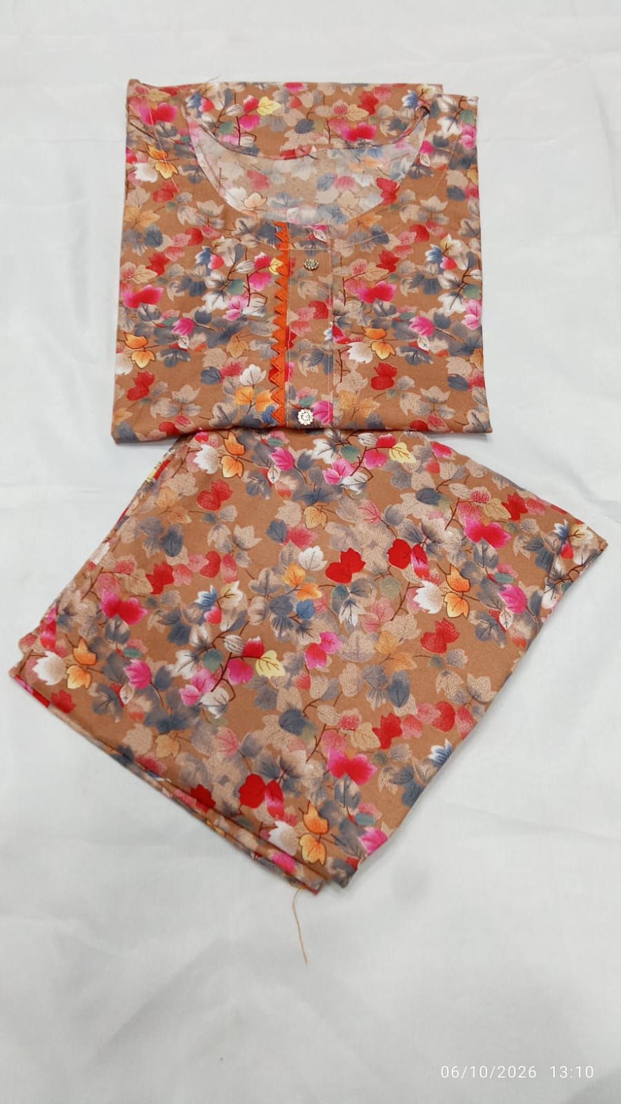 Cotton 2 piece suit new latest design fabric soft Lawn cotton random colour