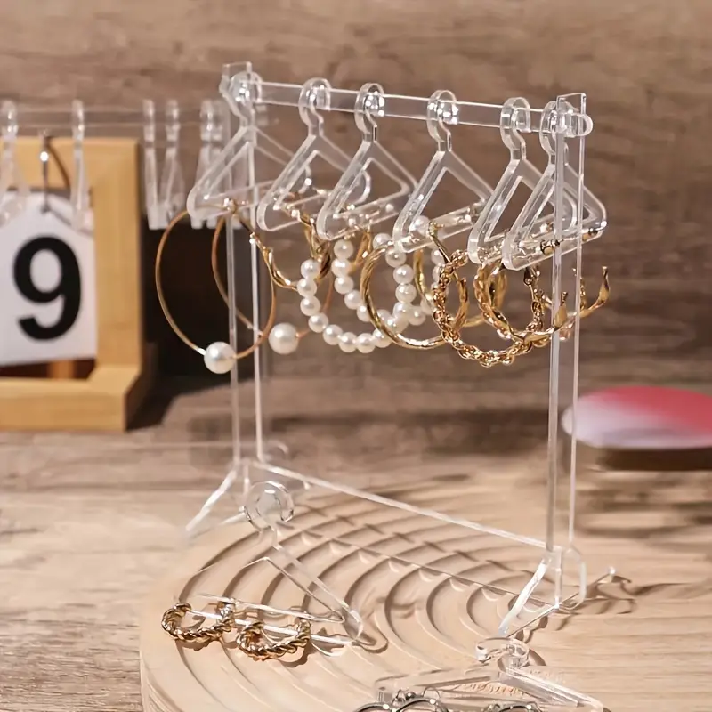Mini Coat Hanger Rack Earring Display Stand Large Capacity Jewelry Storage Jewelry Show Case Arrings Organizer Ear Stud Holder