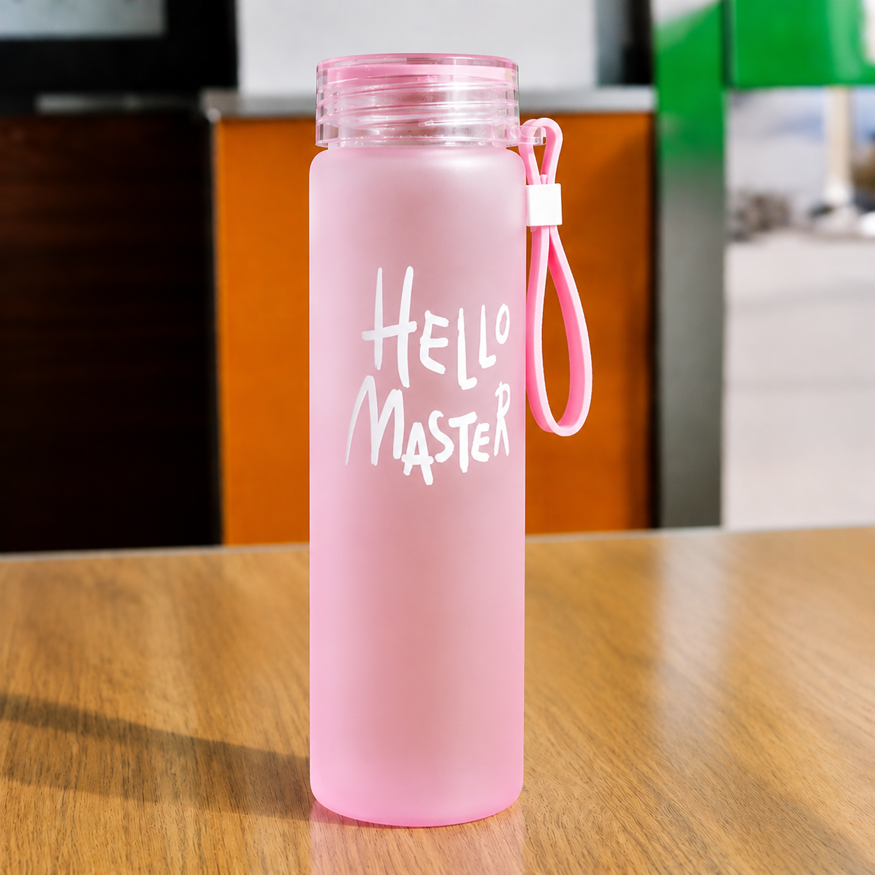 Hello Master Water Bottle With Carry Strap | Portable Sports & Travel Bottle