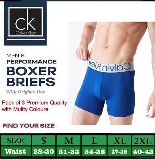 pack of 3 underwear boxer for Men with pure cotton premium quality materials very comfortable wearing through out year