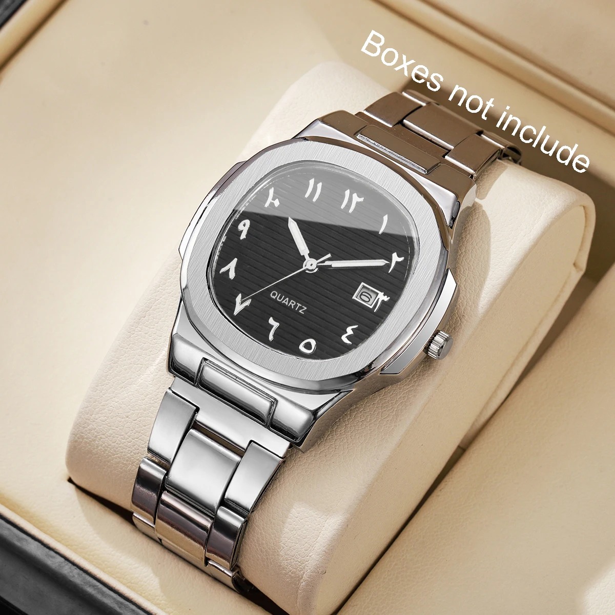 Fashion Square Men Business Watches Luxury Calendar Quartz Wristwatch Reloj Hombre Man Clock  (WithoutBox)