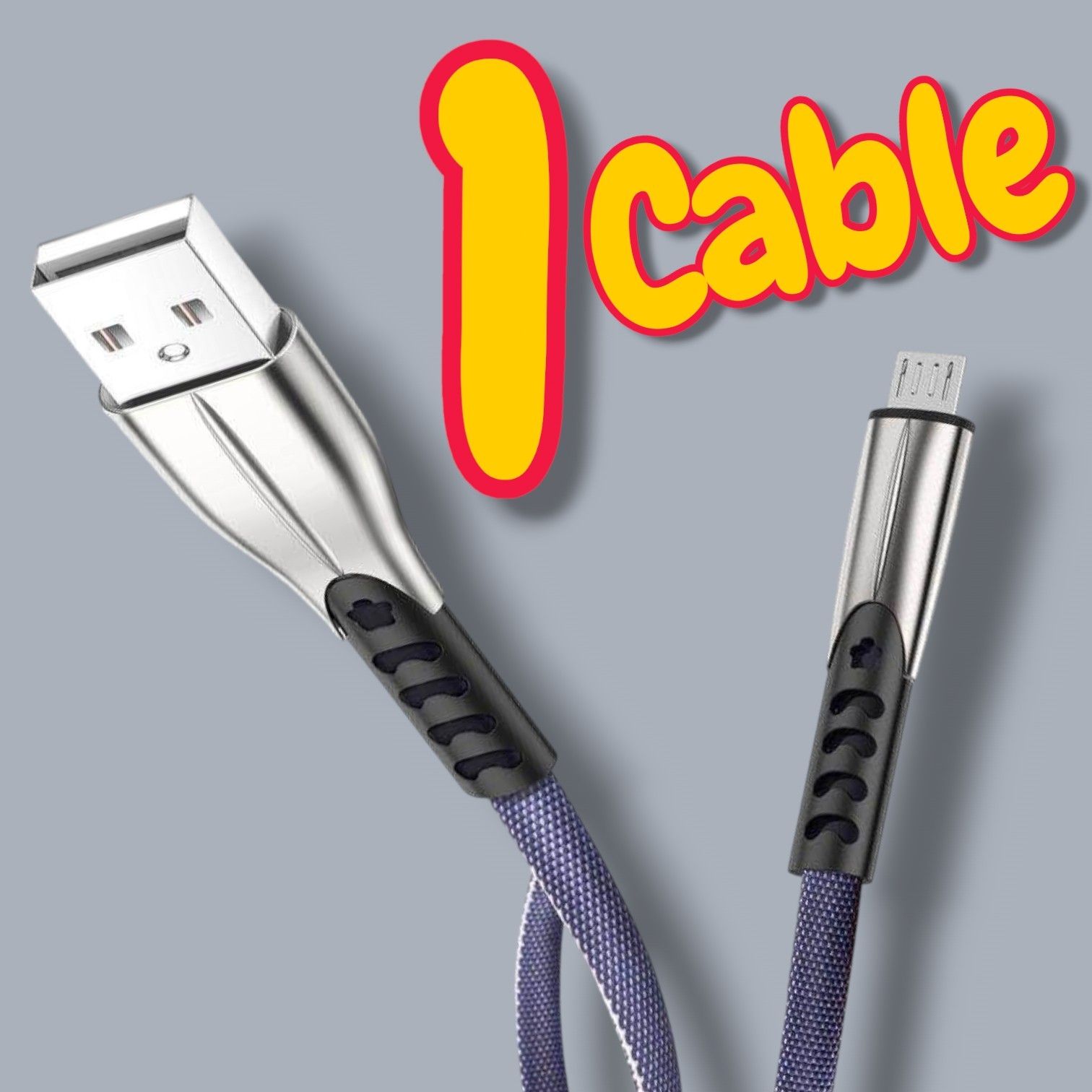 Micro usb fast charging and data transmission cable for mobiles.