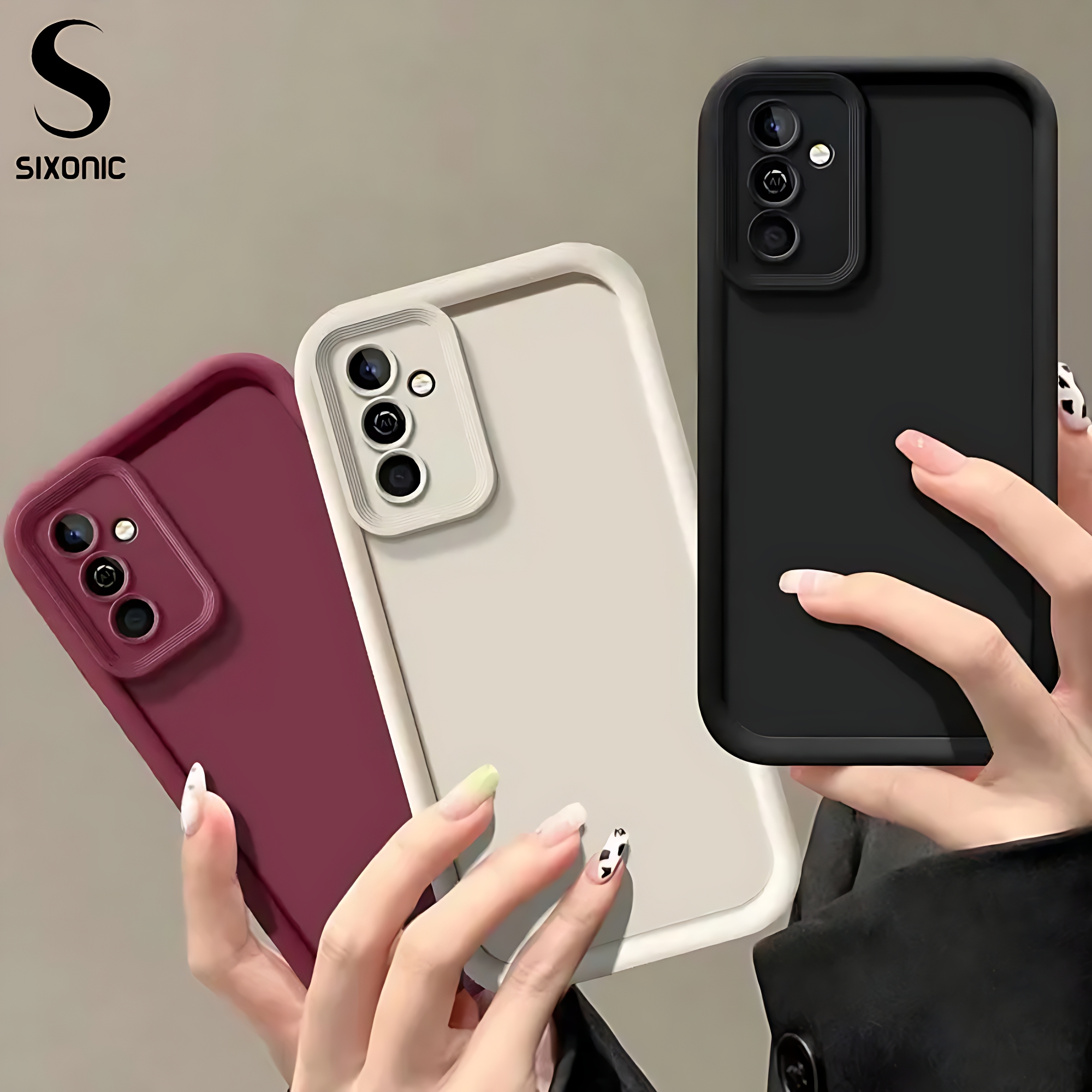 Sixonic Candy Silicone Cover For Samsung Galaxy A26 – A36 – A56 Shockproof Soft TPU Back Cover With Camera Lens Protection Case