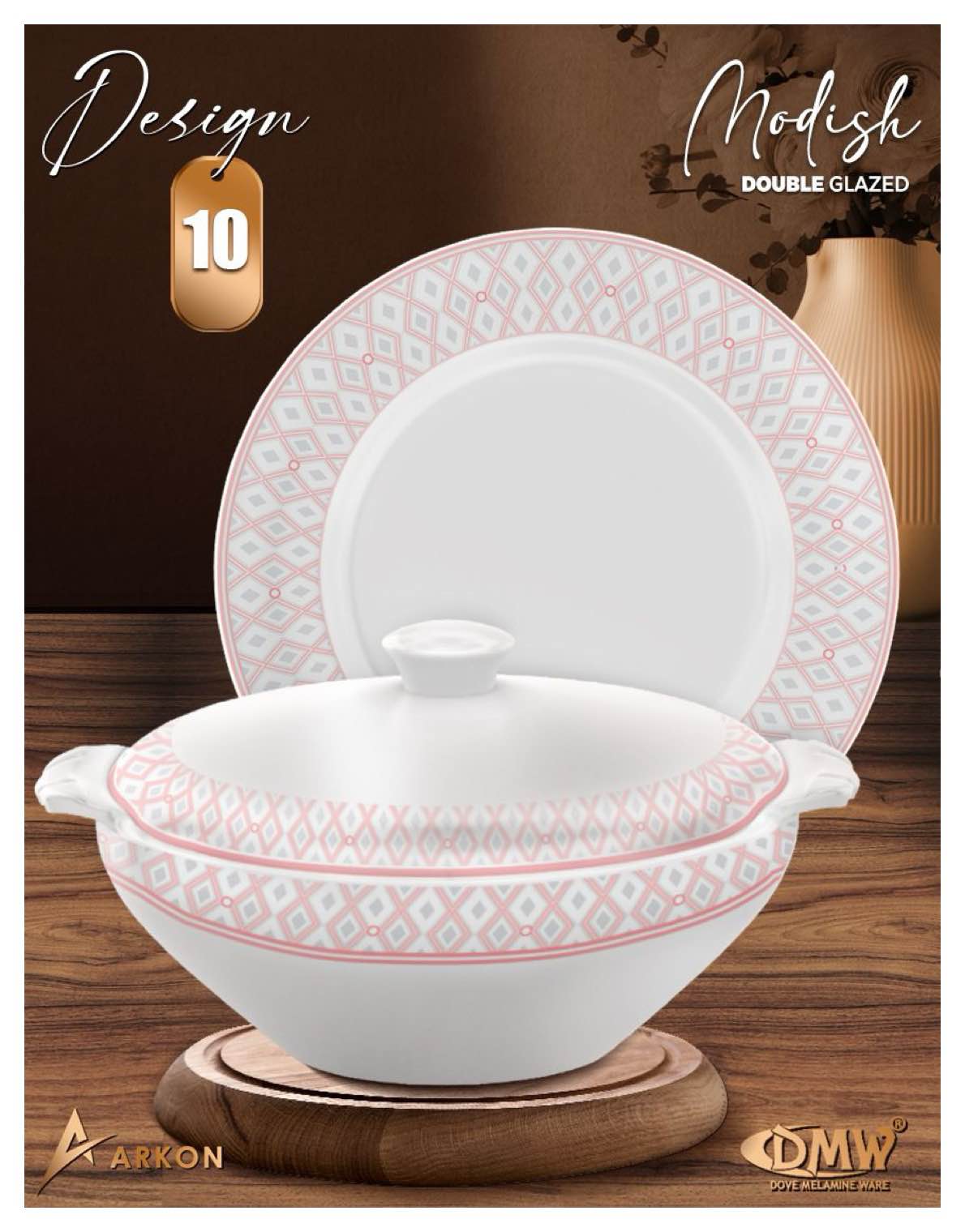 Melamine Dinner set 72pieces ARKON-Crockery items for kitchen