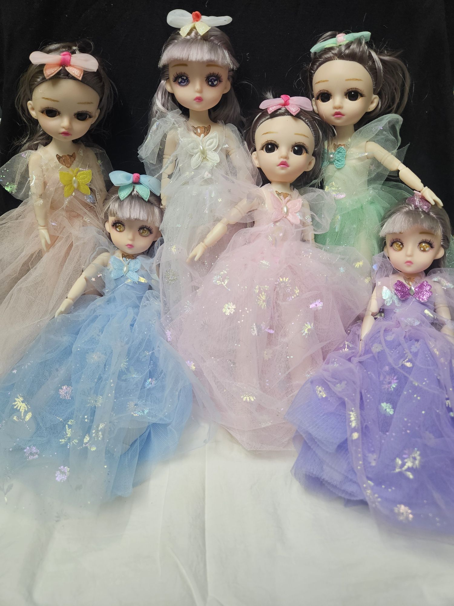 IMPORTED DOLL  with Clothes and Shoes, Sweet Face Big Eyes Princess Action Figure, DIY Movable 13 Joints Gift Girl Toy