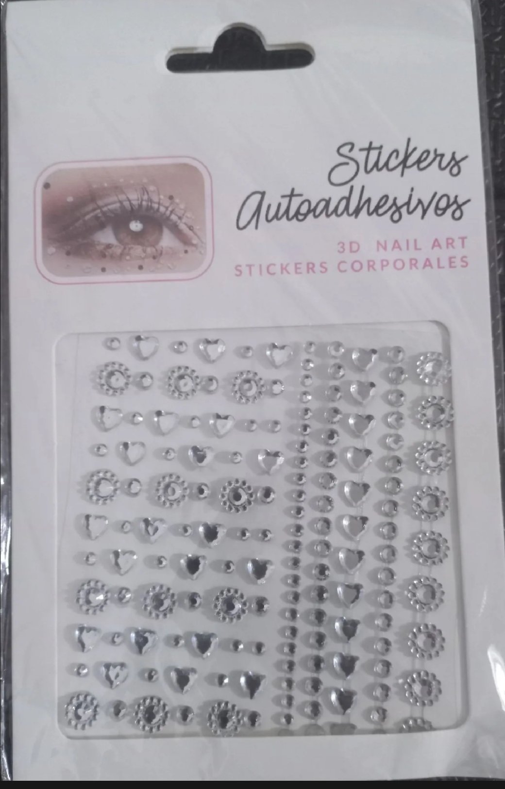 ​3D Crystal & Pearl Face/Nail Art Stickers Set – Face Gems, Body Jewels & Glitter Stone Sheets