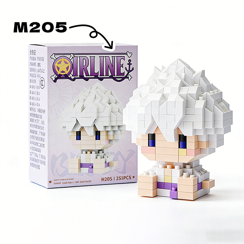 ONE PIECE Sun God Nika Luffy Micro Building Block Chopper Ace Buggy 3D Anime Model Assembly Mini Bricks Figure Toys For 