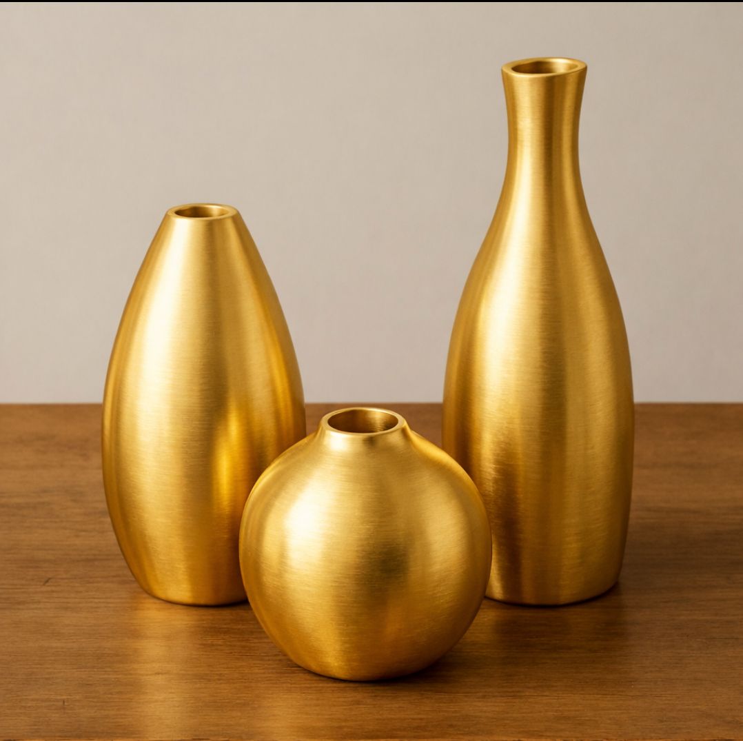 Donut Vase 2 Piece Set, 8 Inch and 6.5 Inch Sizes, Elegant Design