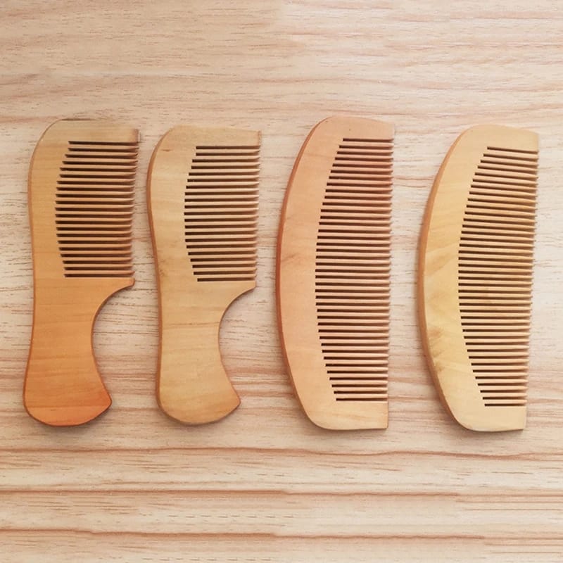 Anti-Static Pocket Wooden Comb Peach Wood Hair Comb Hair Salon Styling Tools Hairdressing Hair Care Barbers Handle Brush