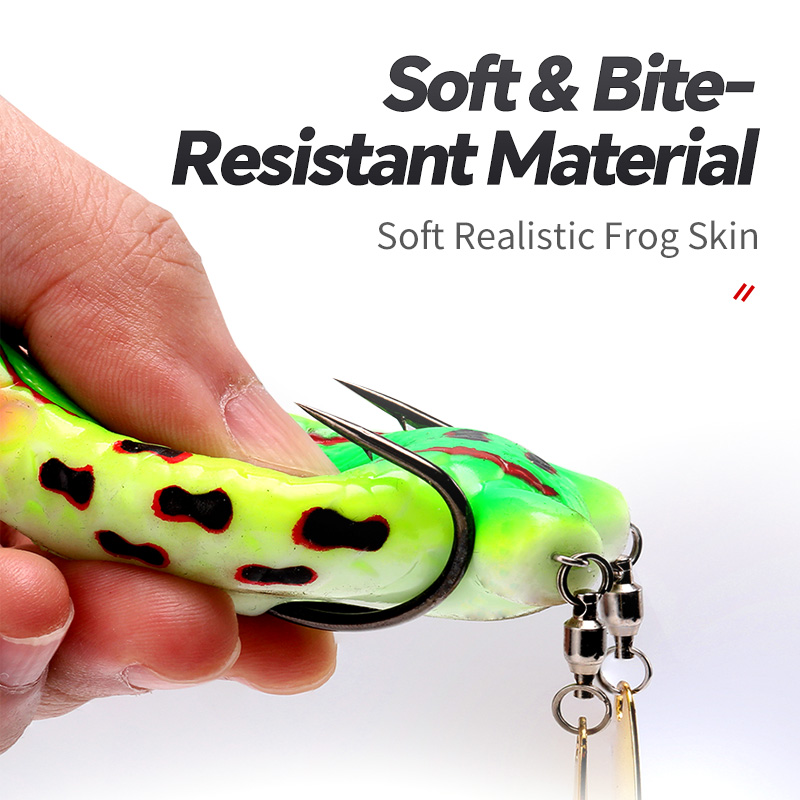 WEIHE 1pcs 2nd Generation Frog Lure 12cm 25g, Artificial Bait for Snakehead Fishing