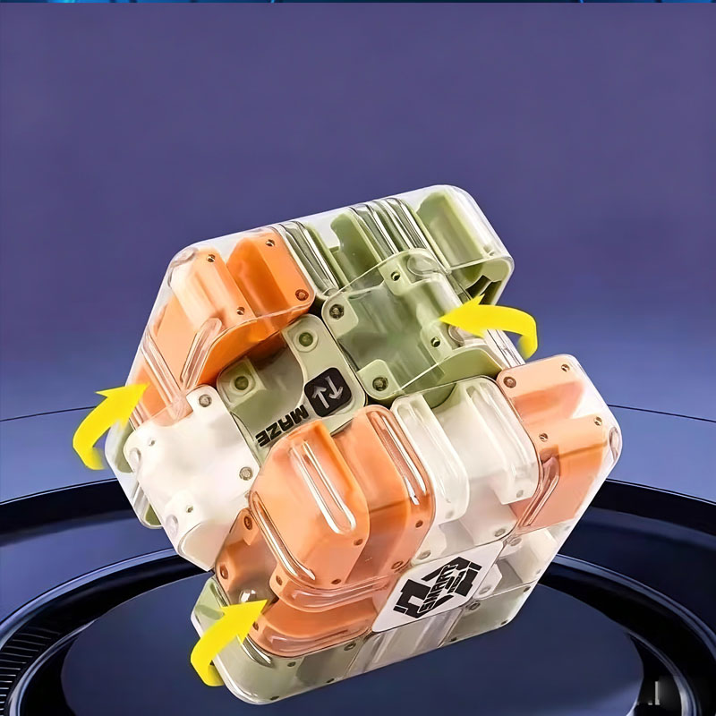 Novelty 3D Rolling Ball Maze Cube Puzzle Brain Teaser Game for Kids & Adults Logical Thinking Educational Labyrinth Toys