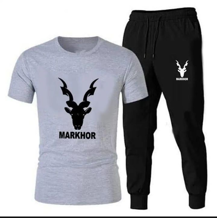 New Printed T-shirt & Trouser For Men & Boys- T-shirt & Trouser For Boys- Bundle of 2