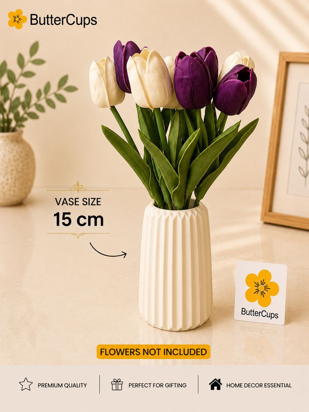 Flower vase, vase for home decor, concrete vase, handmade