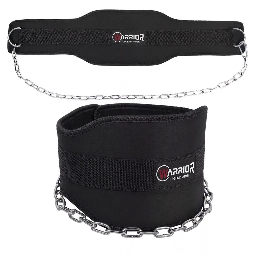 weight lifting dip belt with chain, gym dip belt with chain, by warrior wraps