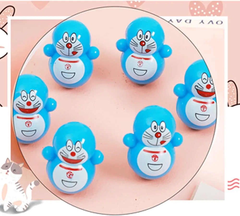 Express Deals Hub:Random Stress Relief 10 PCS Mini Roly-Poly Wobbling Toy Self-righting Doll Small Desktop Toy to Solve Your Irritability for Kids or Adult