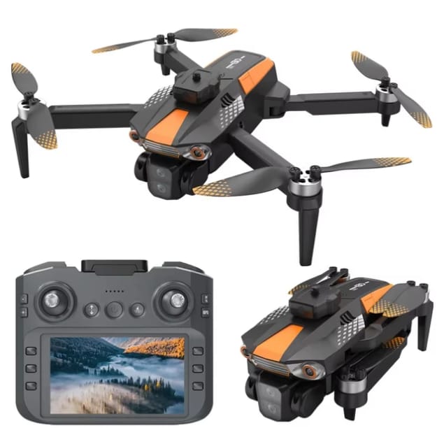 Foldable Dual Camera Drone with Smart Screen Remote Control – HD Aerial Photography Quadcopter, Obstacle Avoidance RC Drone