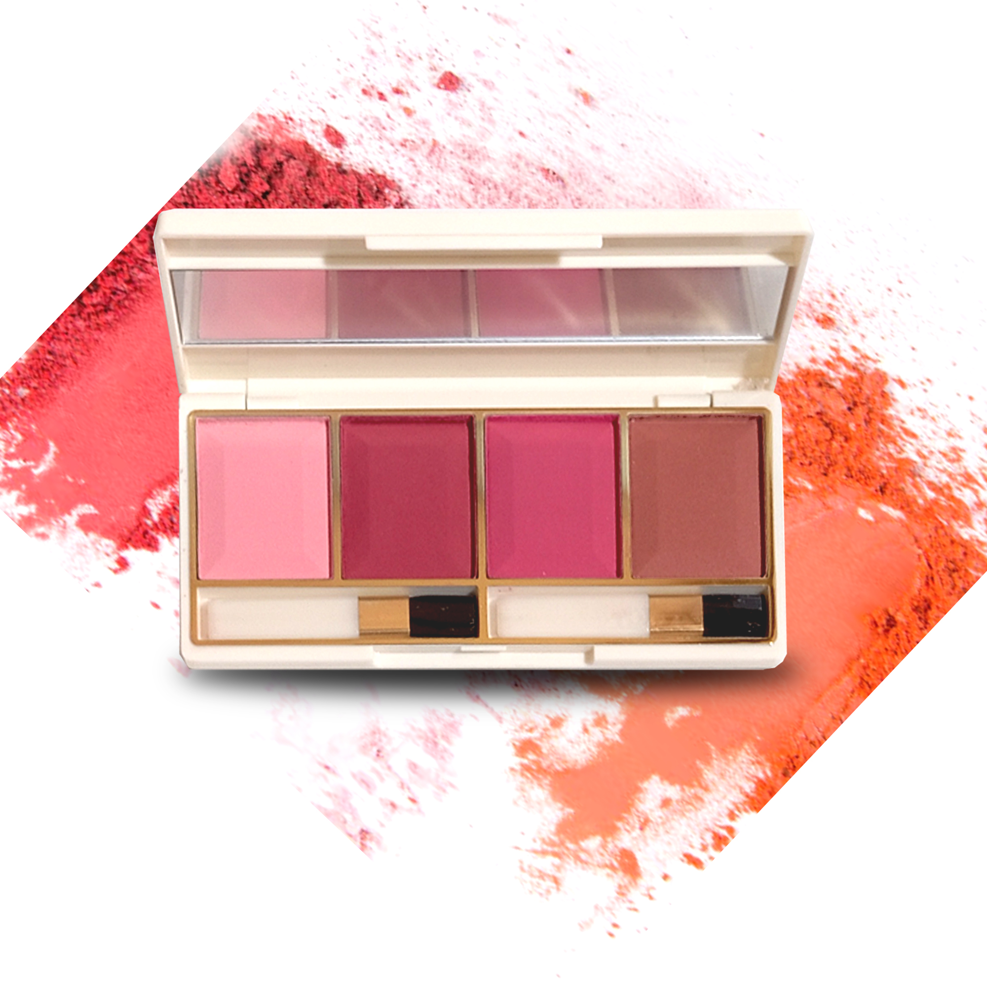 Premium Bridal 4-Color Blush Palette Set - High Pigmentation, New Elegant Makeup