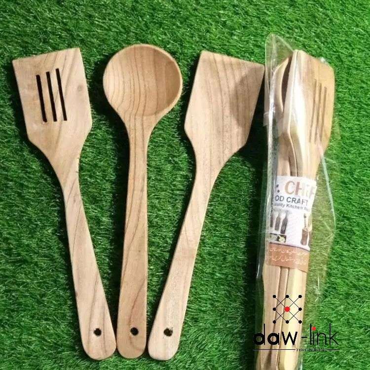 Natural Kitchenaid Bamboo Spatula 30cm Length Long Handle Cooking