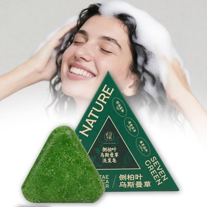 Nature Triangle Shampoo Bar Green Soap (120g) | Controls Oil & Dandruff | Strengthens Hair & Reduces Frizz | Natural Herbal Formula for Healthy, Shiny Hair | Eco‑Friendly Solid Shampoo | Suitable for Women & Men, All Hair Types Mad in Pakistan(copy)