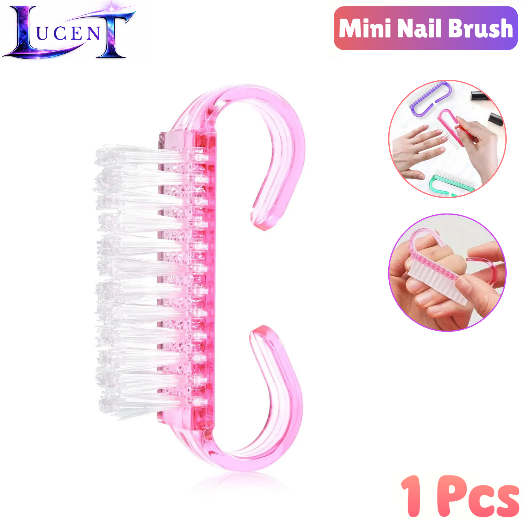 Mini Nail Cleaning Brush | Multipurpose Soft Bristle Dust Remover Brush for Nail Art | Manicure Pedicure Tool for Home & Salon Use