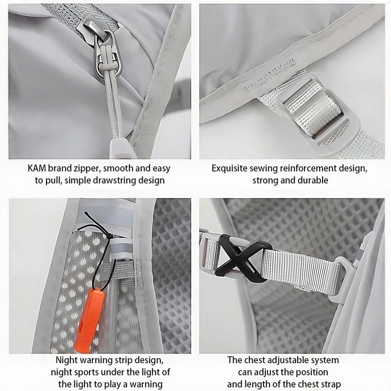 Reflective Running Vest Hydration Pack with Phone Pocket Lightweight Cycling Gear