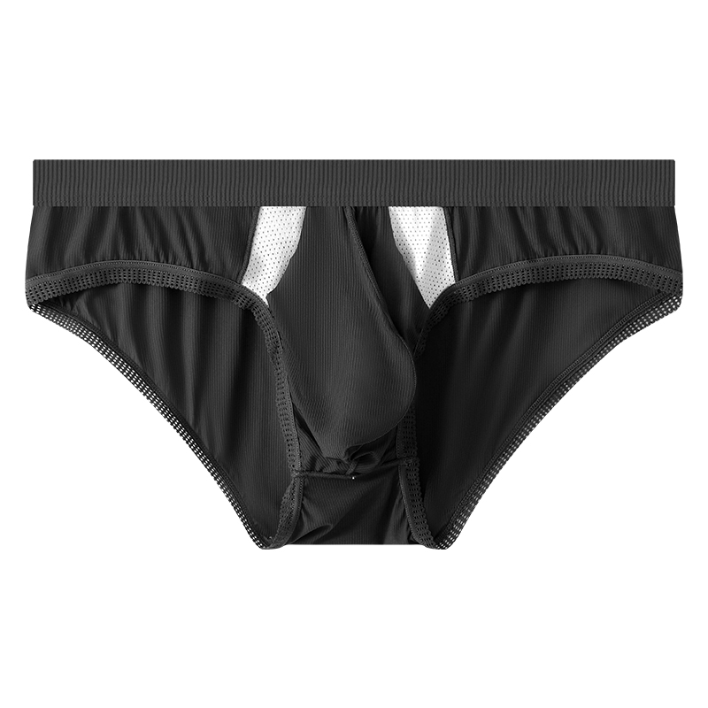 Men's Briefs Ice Silk Underwear Seamless Breathable Low Waist Panties Shorts