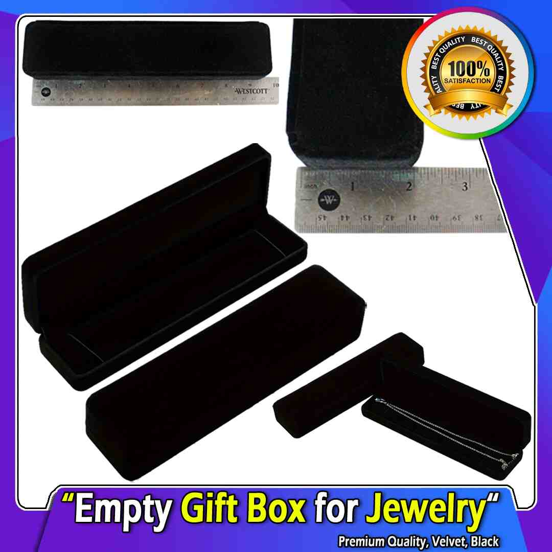Black Velvet Gift Box For Jewelry Bracelet, Watch, Necklace, Pendant, Chains Aesthetic Jewellery Box Under 200 For Gift Packing Occasions Engagement, Weddings, Birthday, And Anniversary